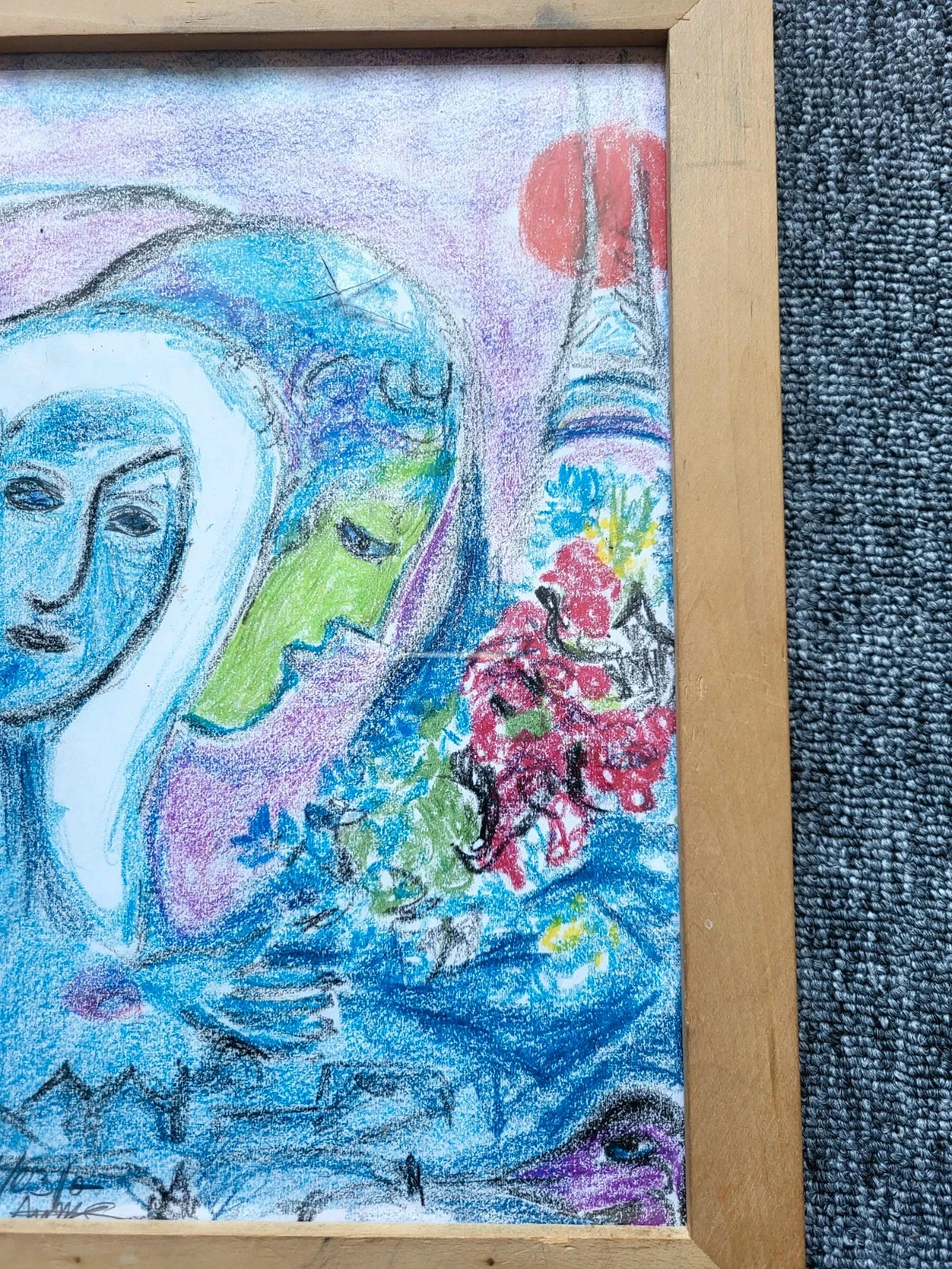 Handmade Framed Drawing - Signed Anne (2016) – photo 4